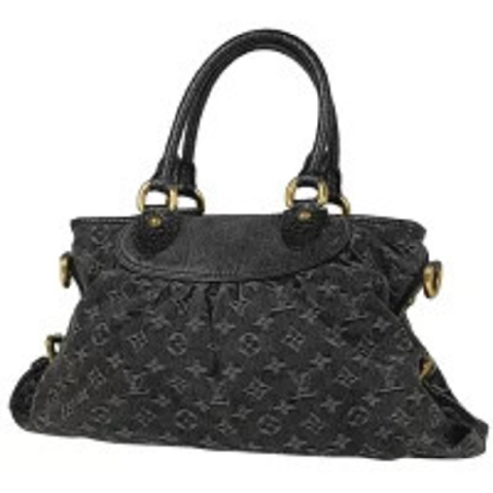 Louis Vuitton Neo Cabby Shoulder Bag Handbag Monogram Denim Noir Black